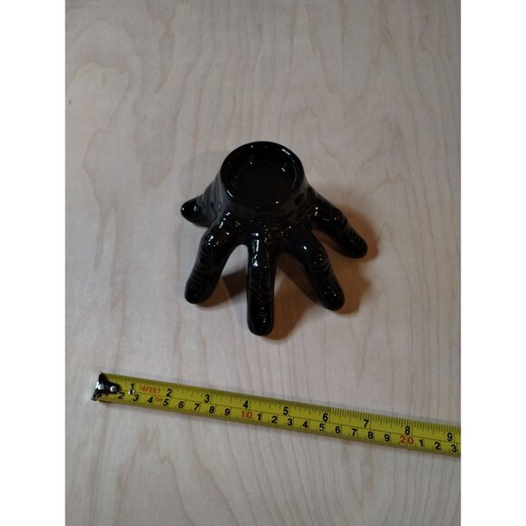 Halloween Spider Black Hands Fingers Thing Ceramic Tealight Candle Holder Home D - Picture 6 of 7